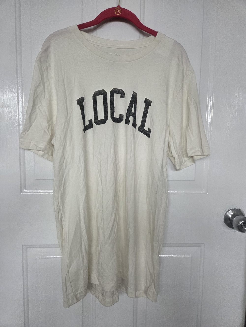 Cream "LOCAL" Graphic Tee XL NWT
